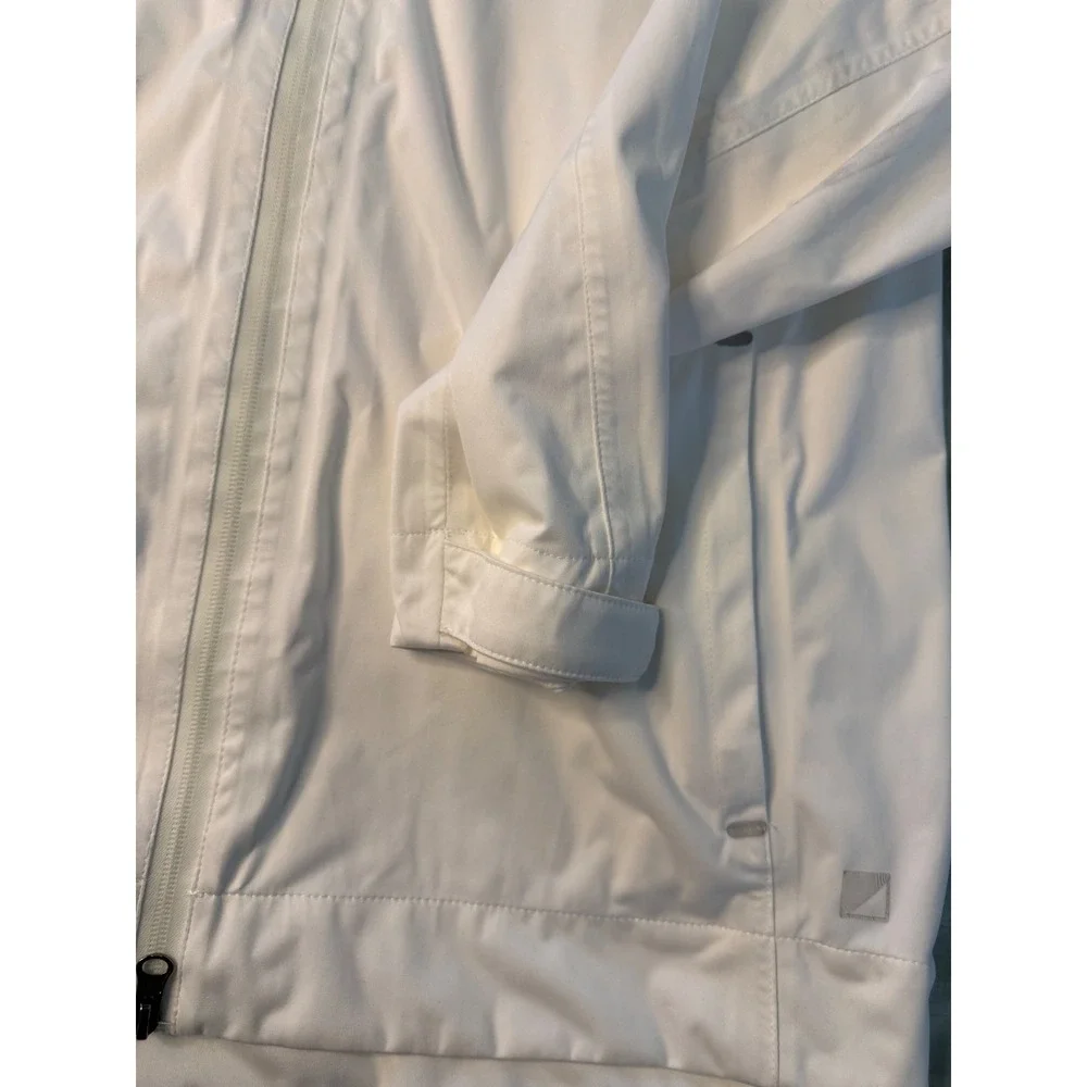 Bette & Court White Hooded Rain Jacket Golfcore Coastal Activewear‎ L